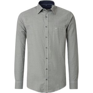 CASA MODA - Sport Casual Fit - Overhemd - Groen Geruit - Strijkvriendelijk - Boordmaat: 51 - 52