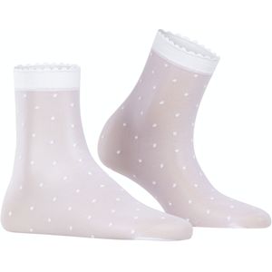 FALKE Dot 15 DEN dames sokjes, wit (white) -  Maat: 35-38
