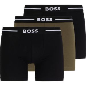 HUGO BOSS Bold boxer briefs (3-pack), heren boxers normale lengte, multicolor (set met verschillende kleuren) -  Maat: L