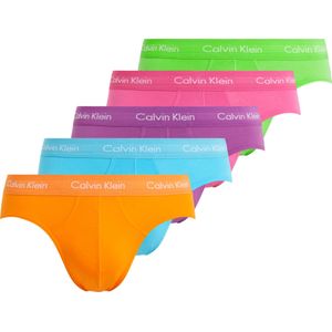 Calvin Klein Hipster Briefs (5-pack), heren slips, lime, roze, paars, lichtblauw, oranje