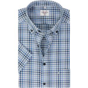 MARVELIS modern fit overhemd, korte mouw, popeline, lichtblauw geruit