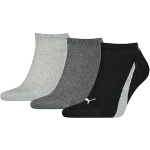 Puma Unisex Lifestyle Sneakers (3-pack), unisex enkelsokken, zwart, wit -  Maat: 39-42