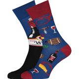 Many Mornings sokken, Cabernet Sockvignon - Unisex - Maat: 35-38