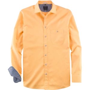 OLYMP Casual modern fit overhemd, popeline, geel 45/46