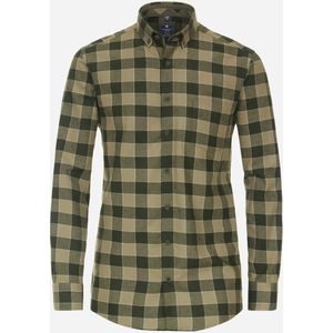 3 voor 99 | Redmond modern fit overhemd, popeline, groen geruit