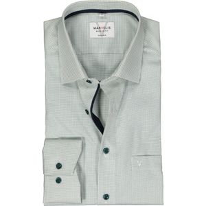 MARVELIS modern fit overhemd, structuur, groen