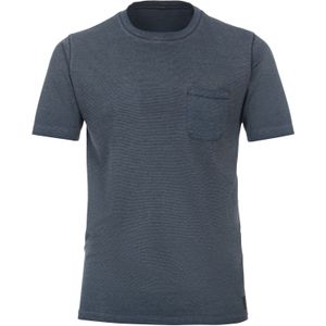 CASA MODA comfort fit heren T-shirt, blauw -  Maat: 5XL