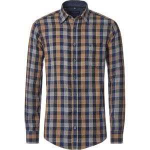 CASA MODA - Sport Casual Fit - Overhemd - Grijs Geruit - Flanel