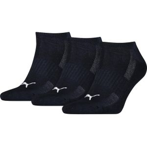 Puma Cushioned Sneaker Unisex (3-pack), unisex enkelsokken, donkerblauw -  Maat: 35-38