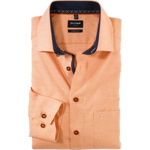 OLYMP Luxor modern fit overhemd, popeline, oranje 46