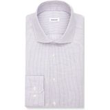 Seidensticker - Businessoverhemd - Donkerblauw - Slim 1/1 Kentkraag Ruit