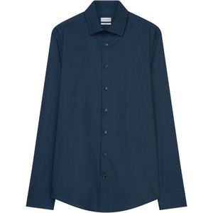 Seidensticker x-slim fit overhemd, popeline, blauw dessin 41