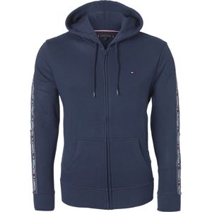 Tommy Hilfiger hoodie jacket, heren sweatvest middeldik, blauw - Maat: XL
