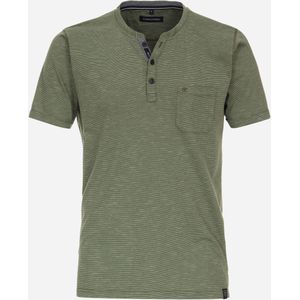 CASA MODA comfort fit heren T-shirt, groen dessin -  Maat: XL
