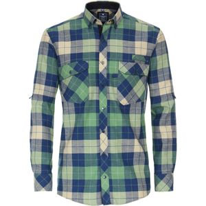 3 voor 99 | Redmond comfort fit overhemd, popeline, groen geruit