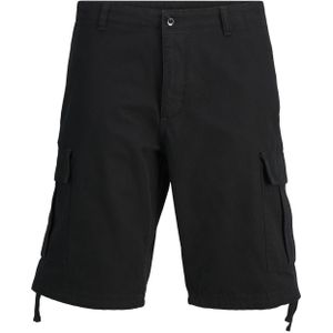 JACK & JONES Cole Barkley Cargo Shorts loose fit, heren cargo korte broek, zwart -  Maat: L