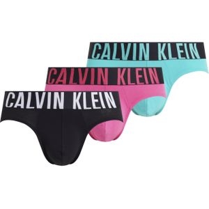 Calvin Klein Hipster Briefs (3-pack), heren slips, zwart, roze, groen - Maat: S