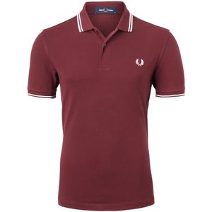 Fred Perry M3600 polo twin tipped shirt, heren polo Port / White / White