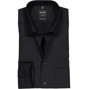 OLYMP Luxor modern fit overhemd, zwart 44