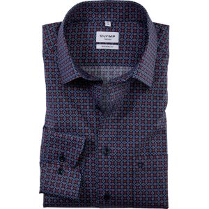 OLYMP Tendenz modern fit overhemd, popeline, rood dessin