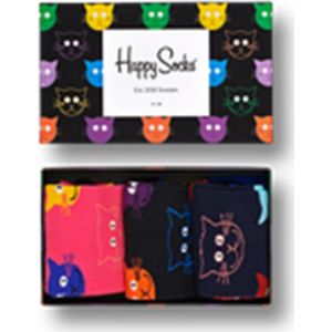 Happy Socks Cat Gift box (3-pack), unisex sokken in cadeauverpakking - Unisex - Maat: 41-46