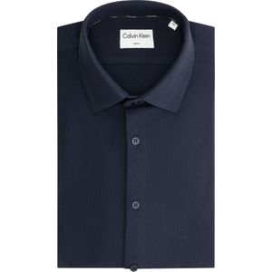 Calvin Klein slim fit overhemd, Stretch Pique Solid Slim Shirt, lichtblauw 40
