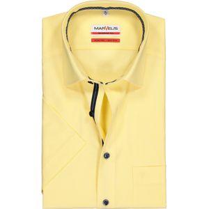 MARVELIS modern fit overhemd, korte mouw, fil a fil, geel (contrast) 40