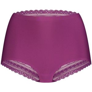 TEN CATE Secrets Lace women high waist met kant (1-pack), dames High waist hoge taille, paars