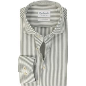 Michaelis slim fit heren overhemd, Oxford, groen gestreept
