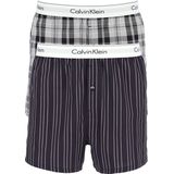 Calvin Klein Modern Cotton Slim Fit Boxer (2-pack), wijde boxers katoen, gestreept en geruit -  Maat: XL