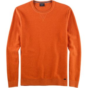 OLYMP Casual modern fit pullover katoen, mandarijngeel