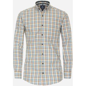 3 voor 99 | Redmond modern fit overhemd, popeline, grijs geruit 45/46