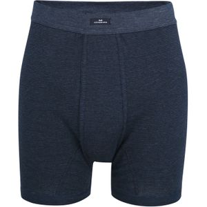 Gotzburg heren boxer lang met gulp (1-pack), middenblauw gestreept -  Maat: XXL