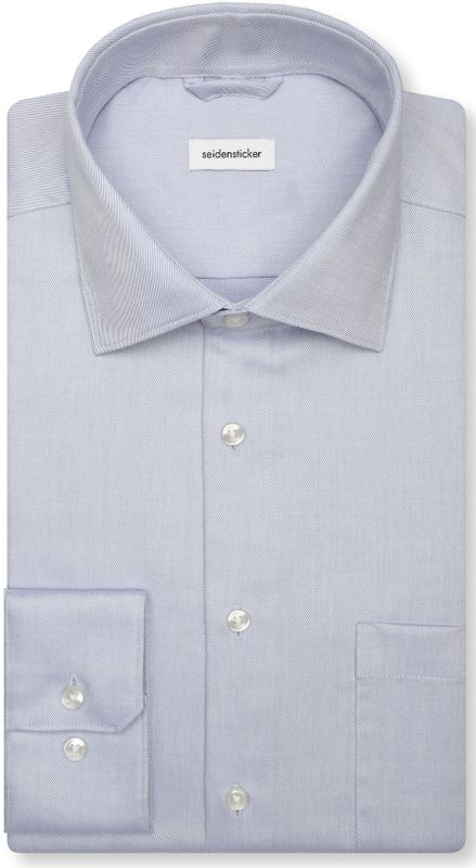 Seidensticker comfort fit overhemd, popeline, blauw