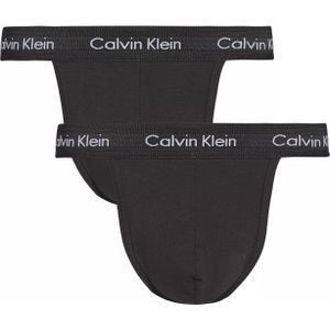 Calvin Klein Thong (2-pack), heren string, zwart -  Maat: XL