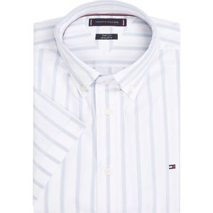 Tommy Hilfiger Flex Poplin Regular Fit Shirt, popeline, wit gestreept