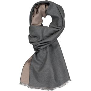 ETERNA herensjaal zijde, grijs met beige -  Maat: One size