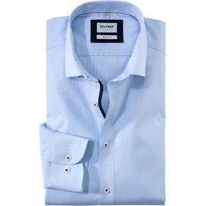 OLYMP Level 5 body fit overhemd, mouwlengte 7, popeline, bleu