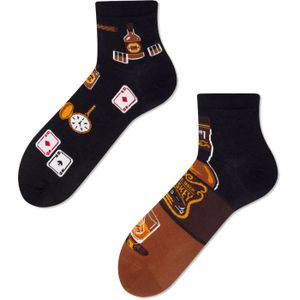 Many Mornings unisex hoge enkelsokken, Whisky Quarter