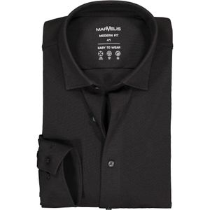 MARVELIS jersey modern fit overhemd, zwart tricot 45
