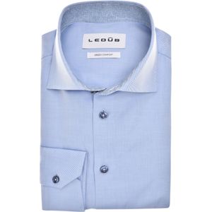 Ledub modern fit overhemd, mouwlengte 72 cm, twill, lichtblauw