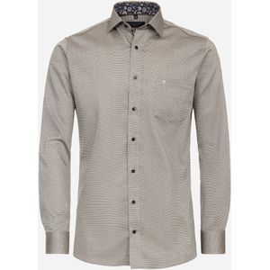 CASA MODA modern fit overhemd, dobby, bruin 41