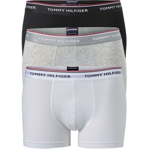 Tommy Hilfiger trunks (3-pack), heren boxers normale lengte, zwart, wit en grijs -  Maat: 5XL