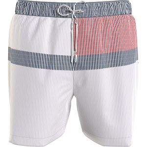 Tommy Hilfiger Medium Drawstring swimshort, heren zwembroek, wit gestreept