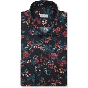 Seidensticker regular fit overhemd, popeline, grijs dessin