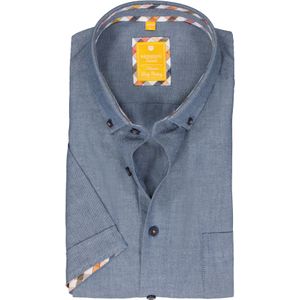3 voor 99 | Redmond modern fit overhemd, korte mouw, Oxford, blauw