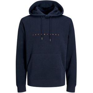 JACK & JONES ESSENTIALS Hoodie JJESTAR met Printopdruk Donkerblauw