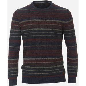 CASA MODA - Comfort Fit - Pullover - Blauw Gestreept - Zacht Breisel