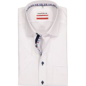 MARVELIS modern fit overhemd, korte mouw, popeline, wit (contrast) 42