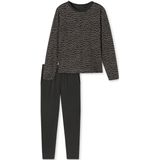 SCHIESSER - Modern Nightwear - Pyjamaset - Antraciet - Dames 7/8-lengte